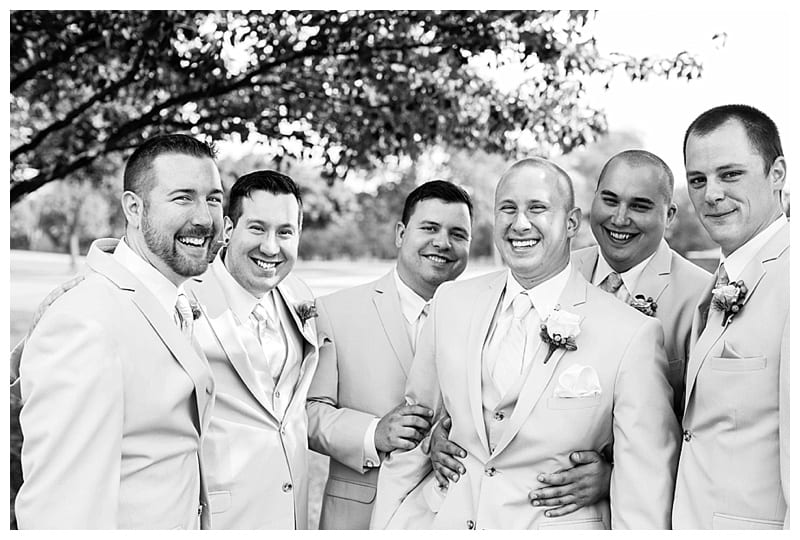 Pink and Tan Groomsmen Photos