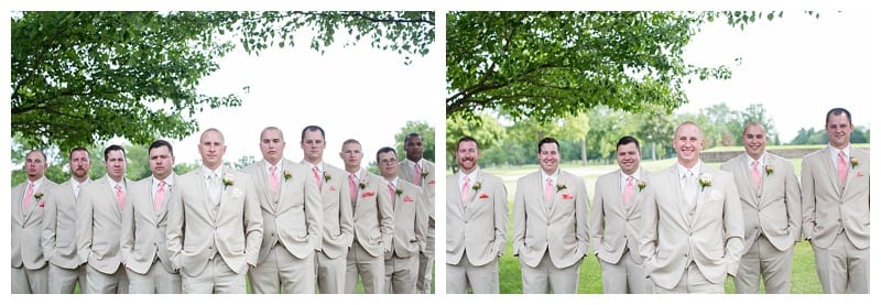 Pink and Tan Groomsmen Photos