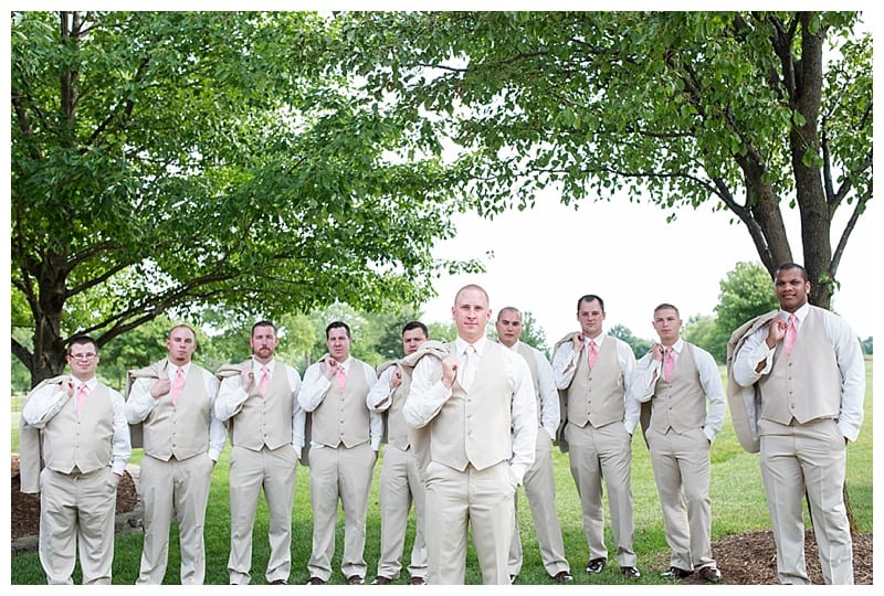 Groomsmen in Tan Vests