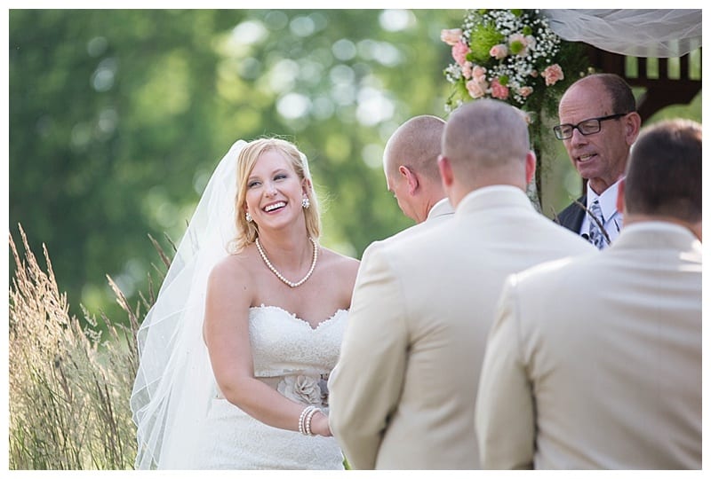 Outdoor summertime wedding