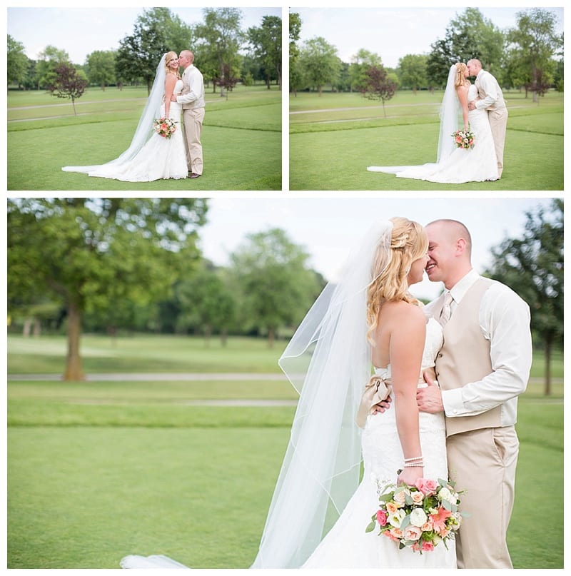 Romantic bride and groom photos
