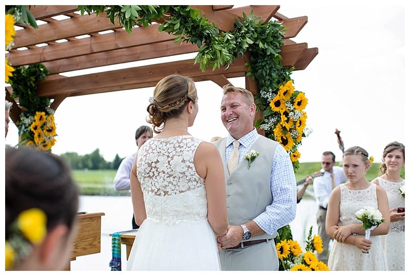 groom during wedding ceremony