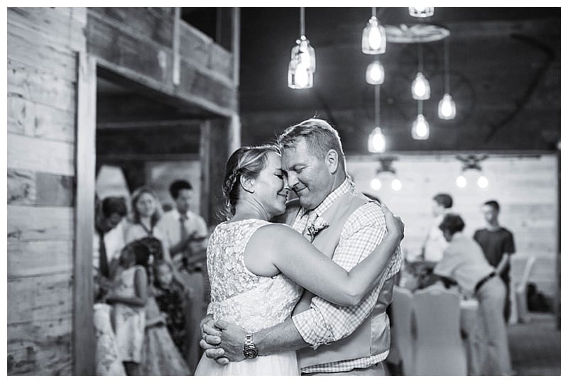 bride and groom first dance