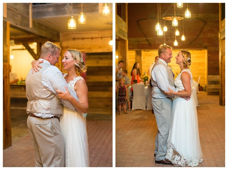 first dance barn reception