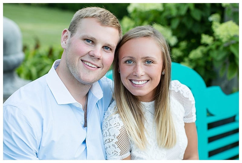 smiling engagement photos