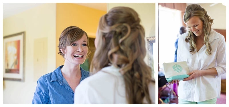 bride & bridesmaids getting ready