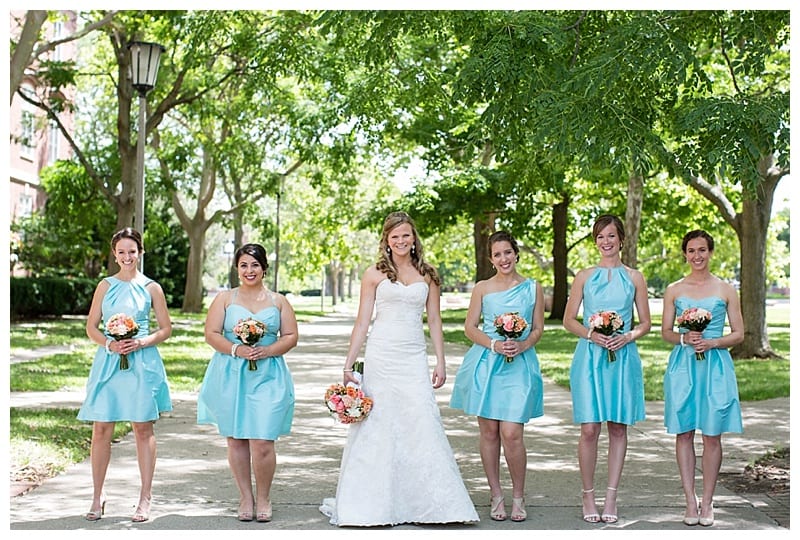 aqua bridesmaids dresses
