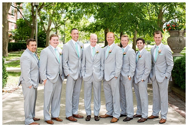 gray suit groomsmen