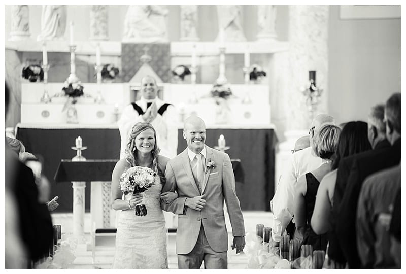 walking down aisle married