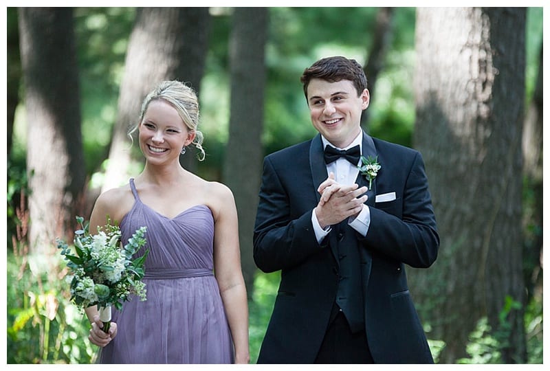 candid bridal party