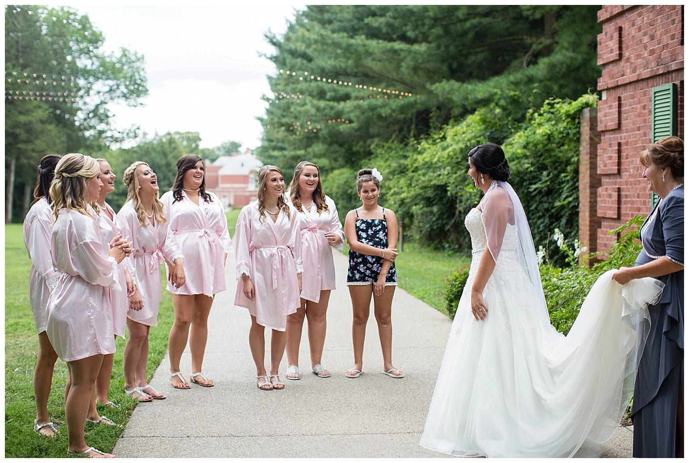 first look bridesmaids