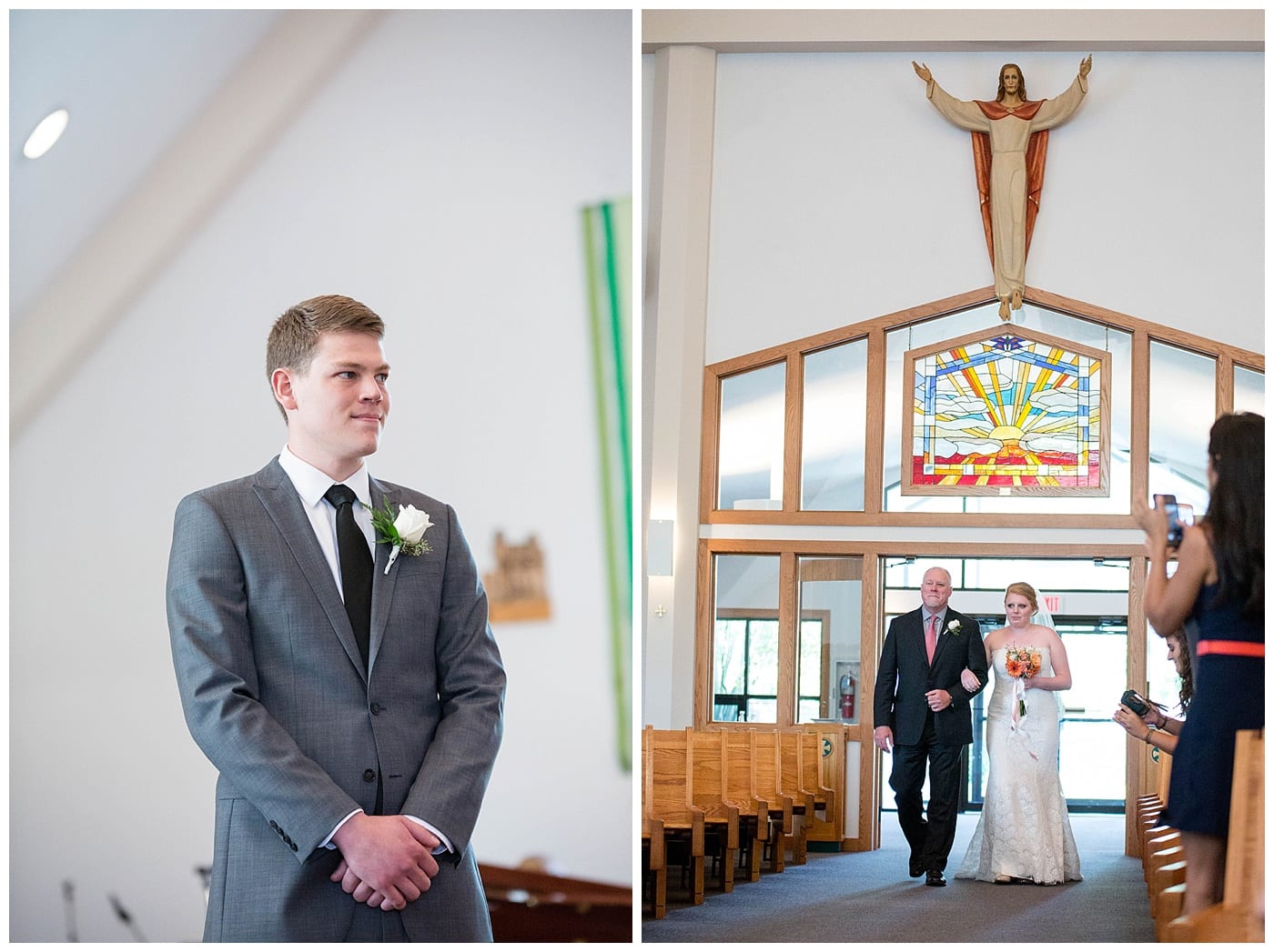 his face during ceremony