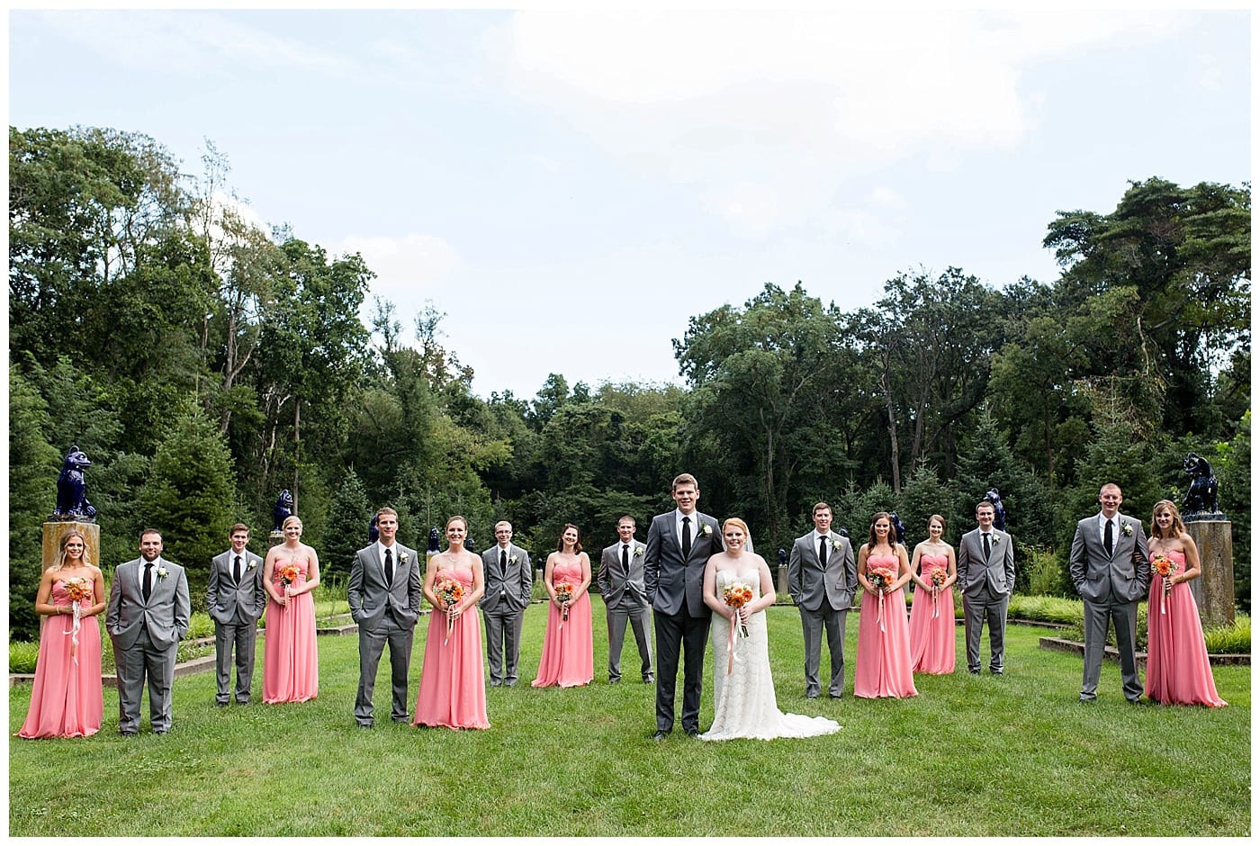 full bridal party poses
