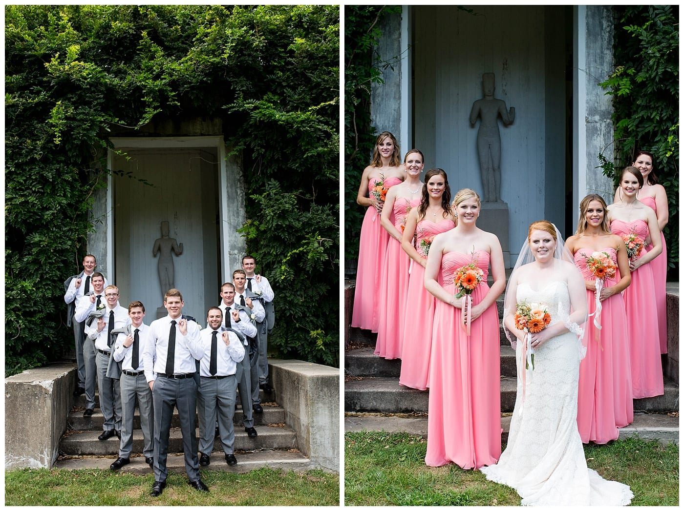 allerton park bridal party photos