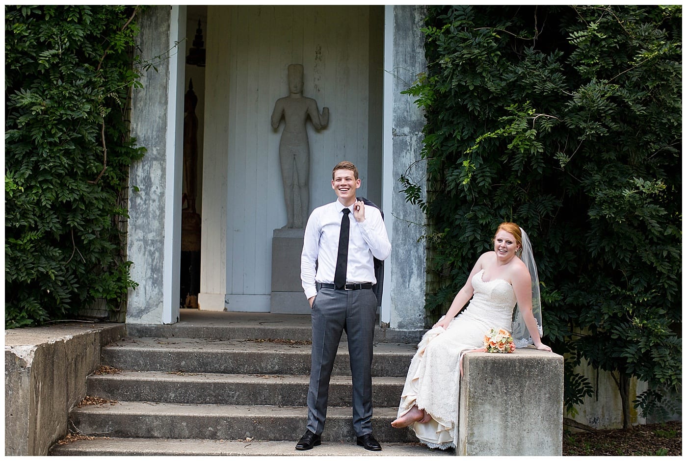 candid bride and groom