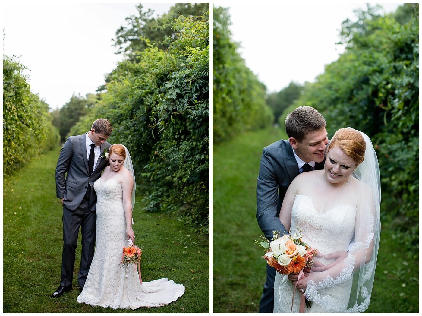 bride and groom poses