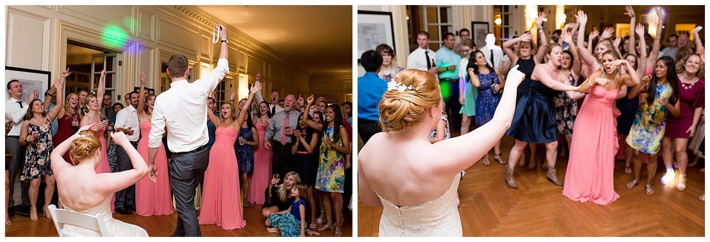 bouquet and garter toss