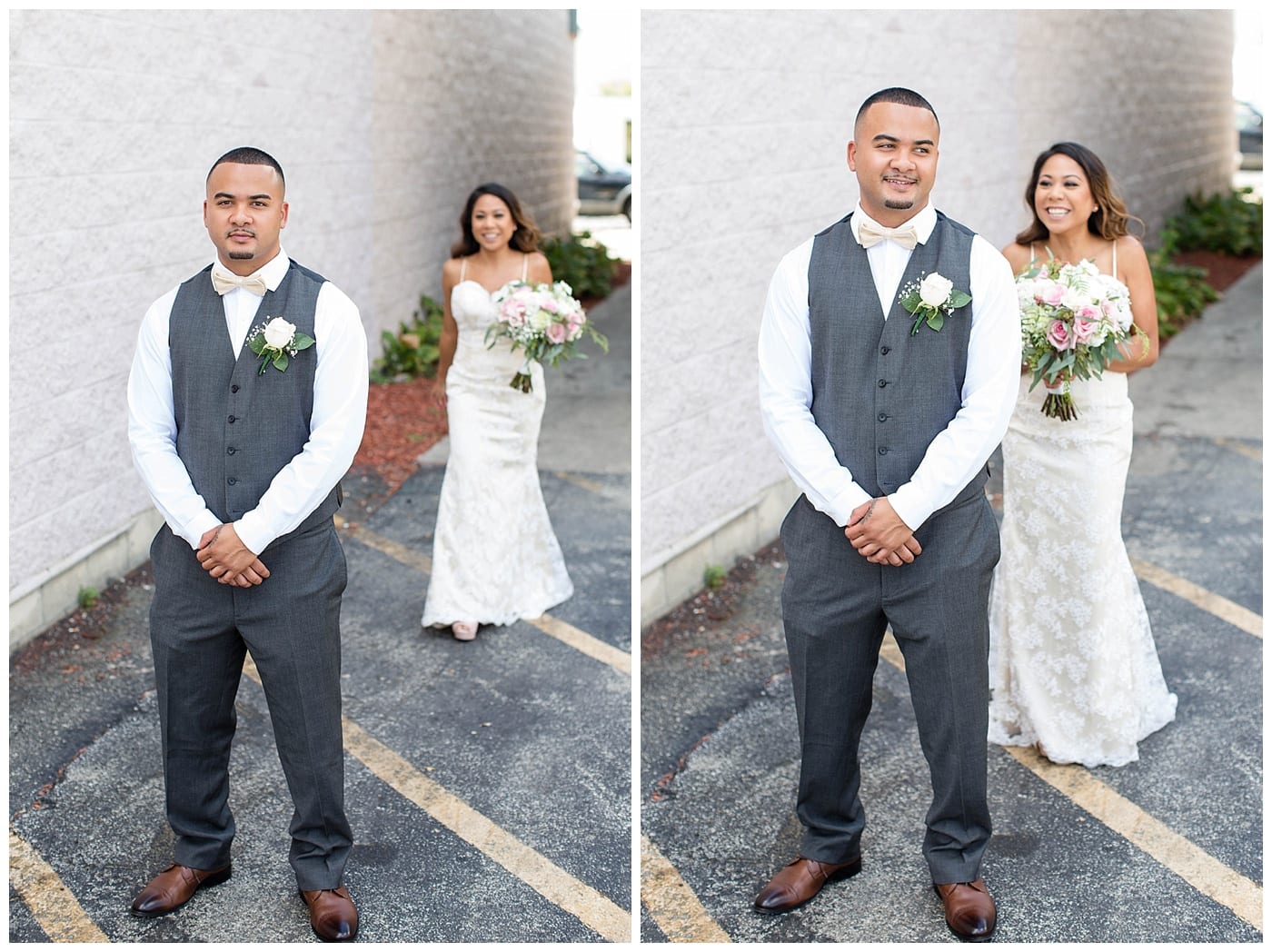 first reveal bride and groom