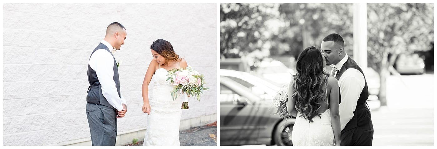 first look bride and groom