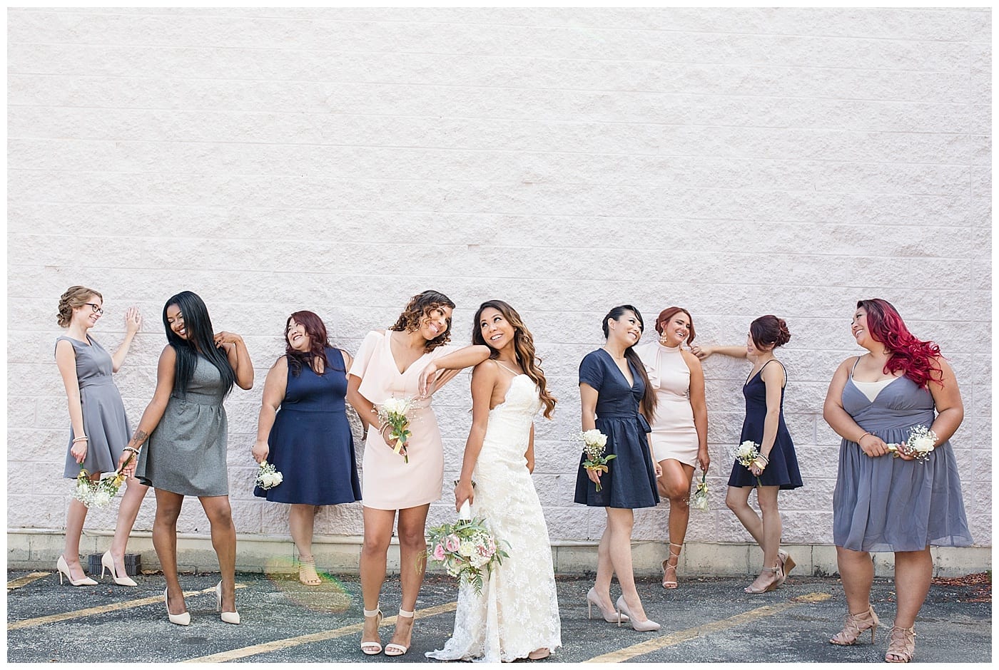 urban bridal party photos