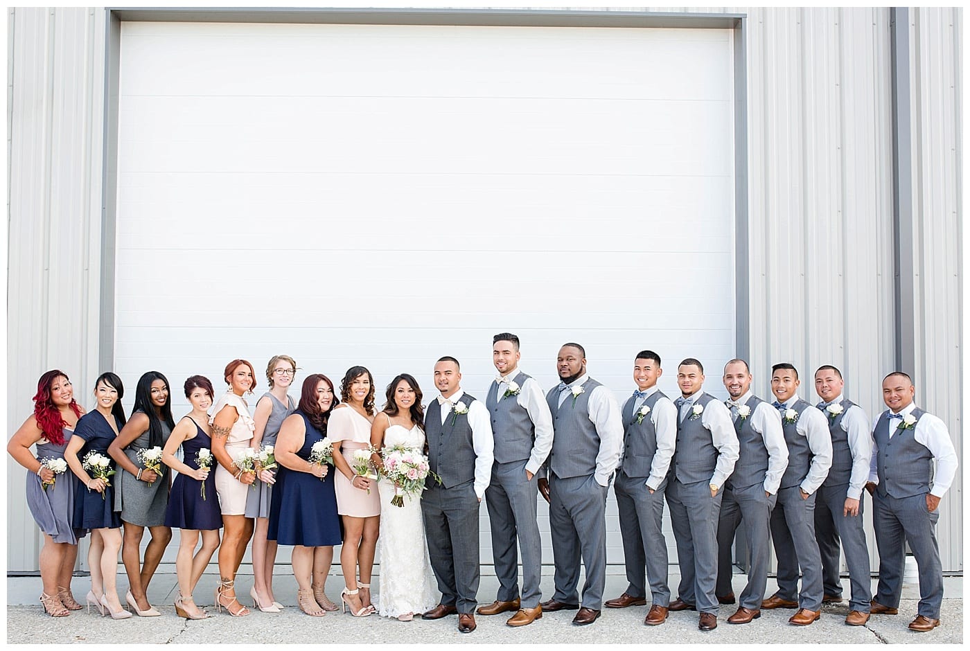 gray suit groomsmen wedding
