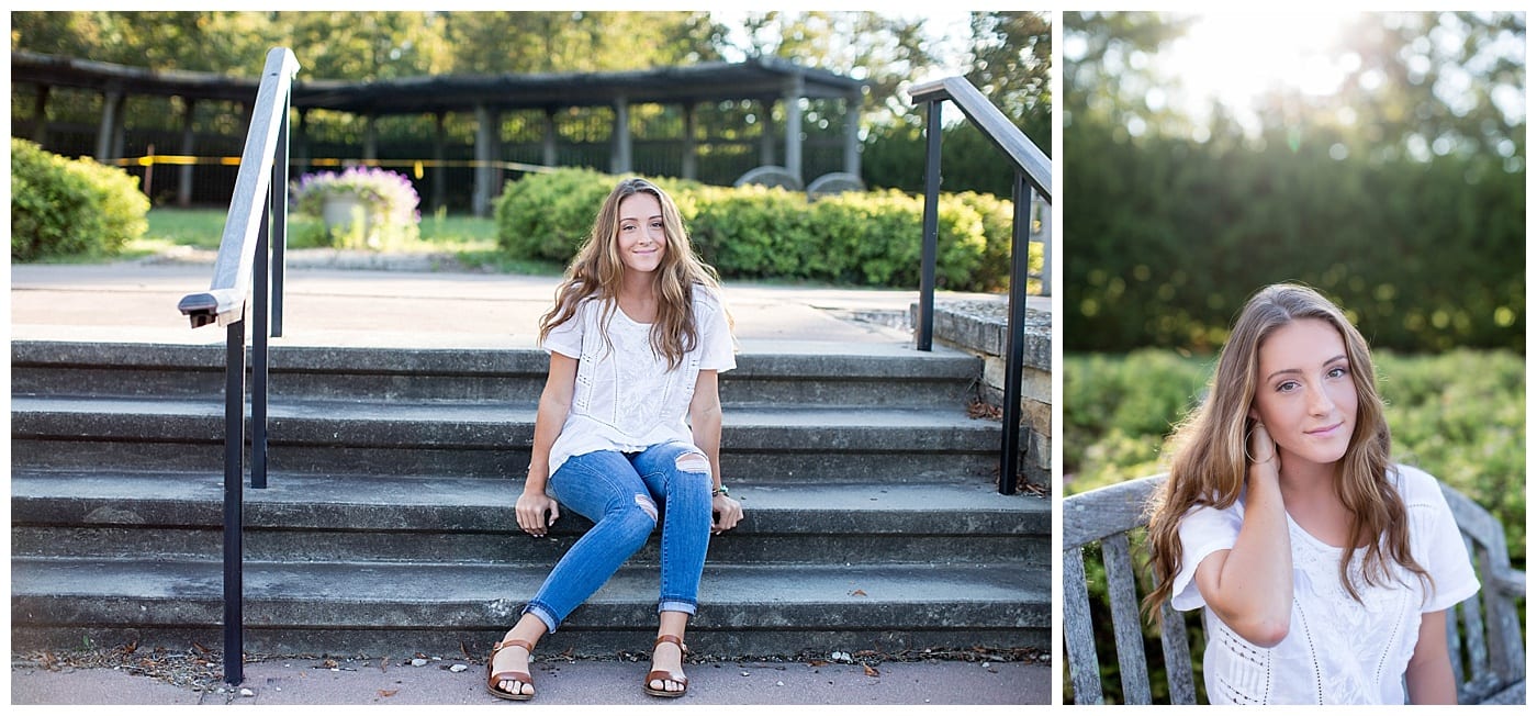 senior girl poses