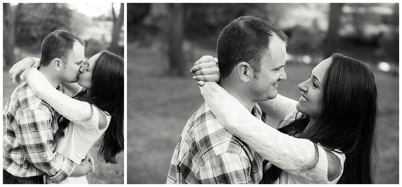 black and white engagement photos