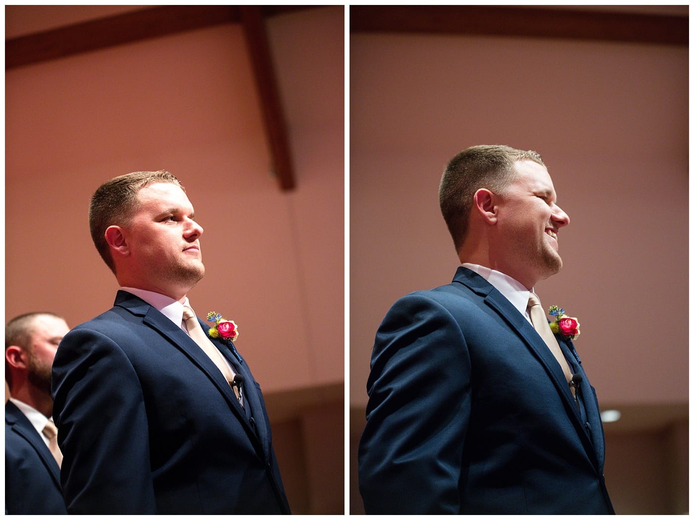 groom seeing bride