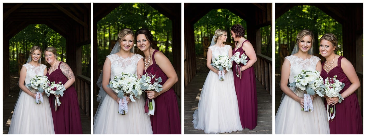 maroon bridesmaids dresses