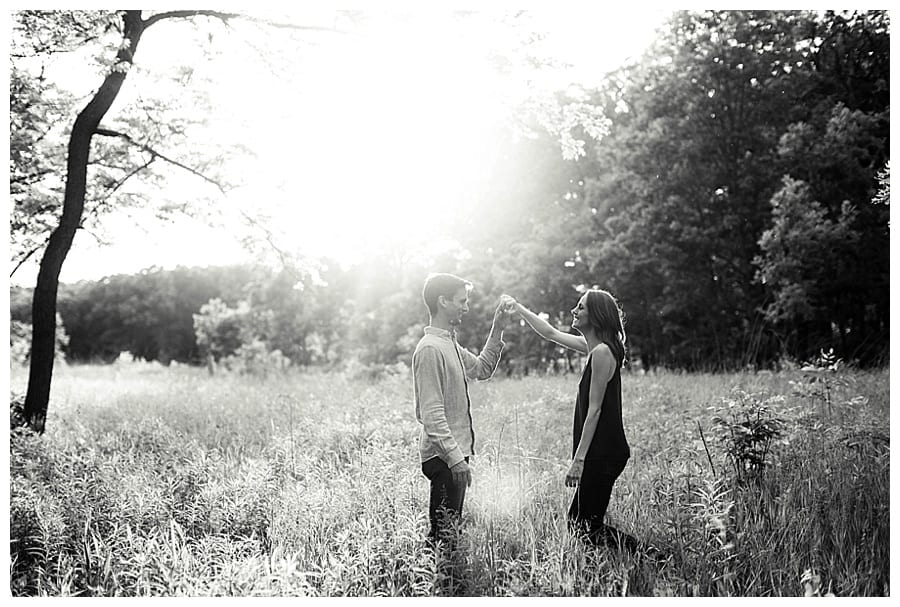 Golden Hour Engagement at Morton Arboretum Ebby L Photography Photos