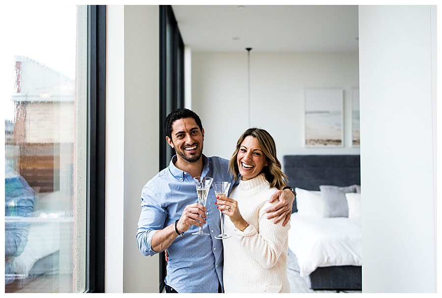 River North Rooftop Proposal in the Rain Ebby L Photography Photos