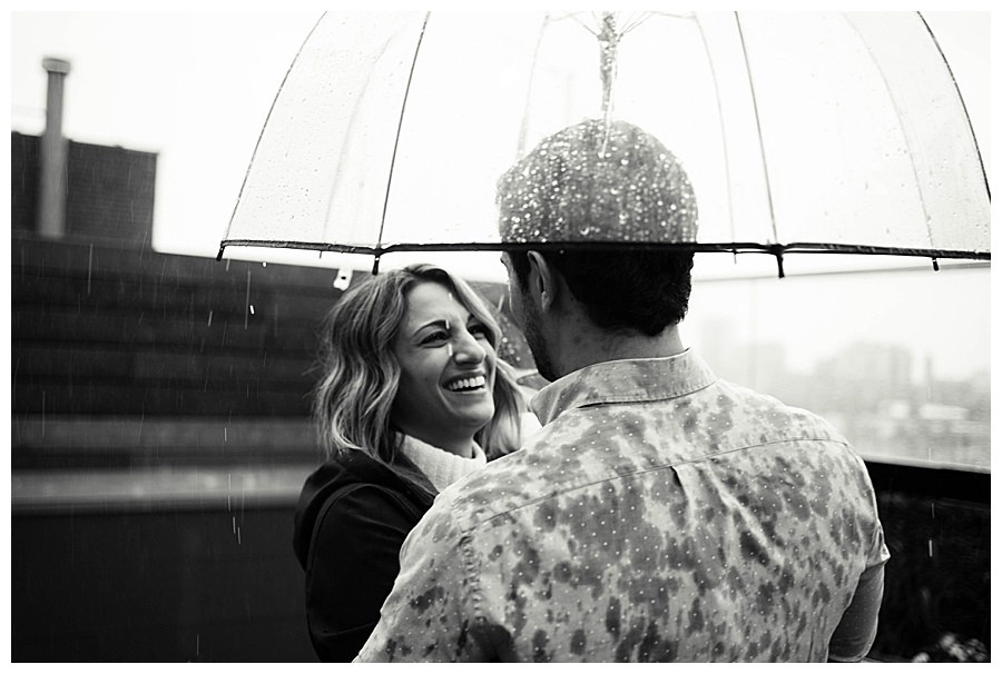 River North Rooftop Proposal in the Rain Ebby L Photography Photos