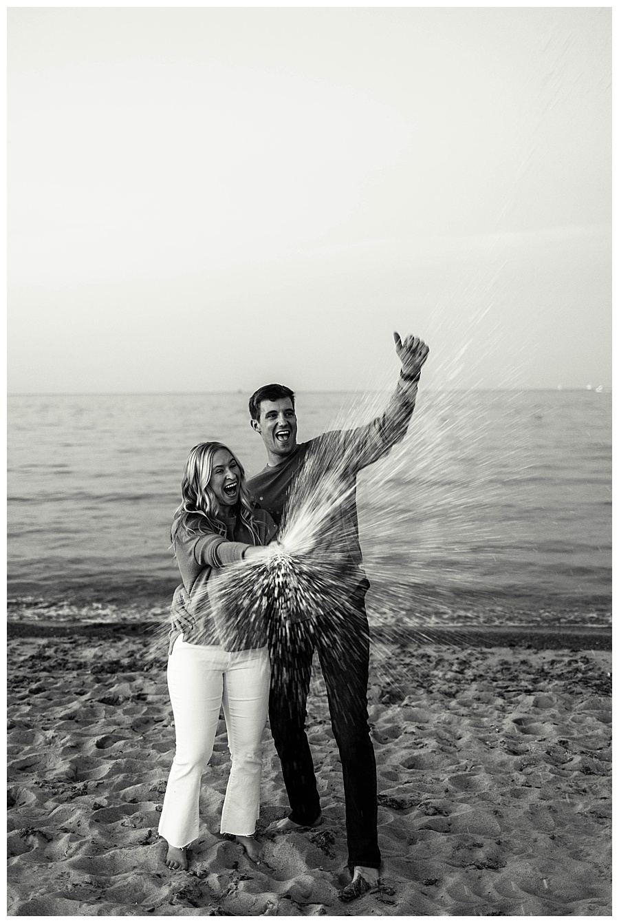 Playful Engagement at North Ave Beach Ebby L Photography Photos